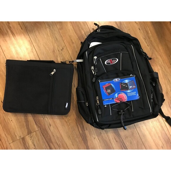 Athletic Works Backpack with notebook lots of storage Back to School Black - Picture 4 of 5